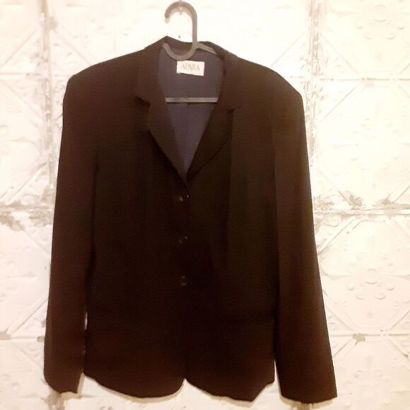 Vintage APARA Paris Black European Size 40 Office Style Blazer - Picture 1 of 9